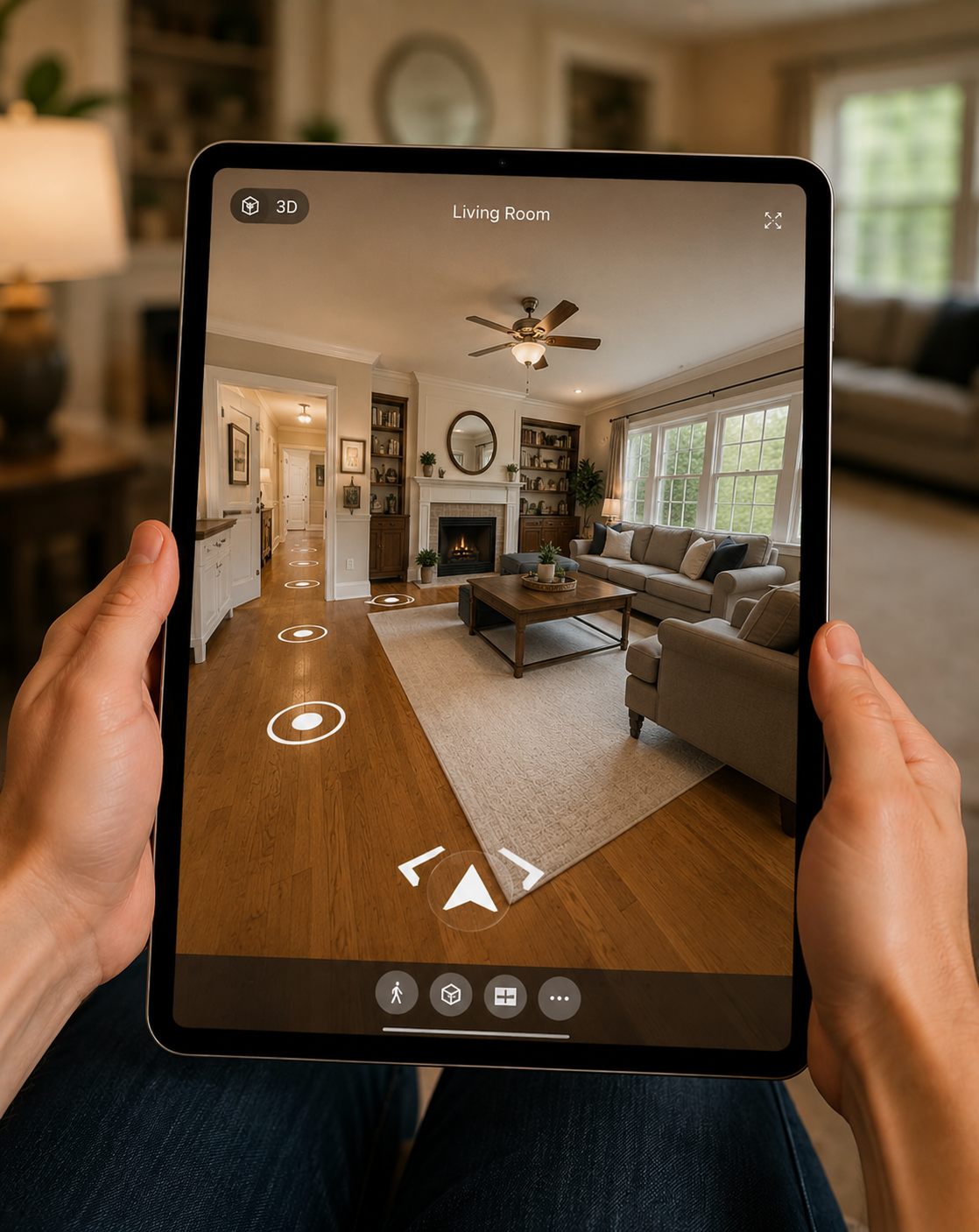 Interactive 3D virtual tour interface of a Hudson Valley listing